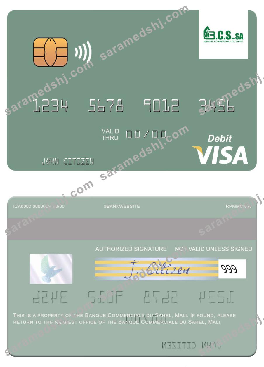 Mali Banque Commerciale du Sahel visa debit card